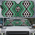 New Zealand Kakariki Taniko Motifs Auto Sun Shade Maori Poi Dance Costume Inspired