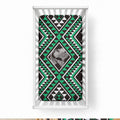 New Zealand Kakariki Taniko Motifs Baby Bed Cover Maori Poi Dance Costume Inspired