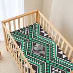 New Zealand Kakariki Taniko Motifs Baby Bed Cover Maori Poi Dance Costume Inspired