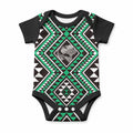 New Zealand Kakariki Taniko Motifs Baby Onesie Maori Poi Dance Costume Inspired