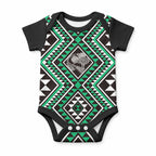 New Zealand Kakariki Taniko Motifs Baby Onesie Maori Poi Dance Costume Inspired
