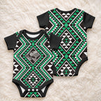 New Zealand Kakariki Taniko Motifs Baby Onesie Maori Poi Dance Costume Inspired