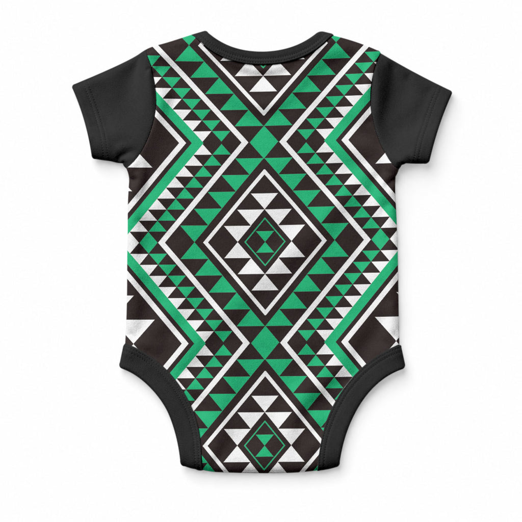 New Zealand Kakariki Taniko Motifs Baby Onesie Maori Poi Dance Costume Inspired