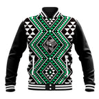 New Zealand Kakariki Taniko Motifs Baseball Jacket Maori Poi Dance Costume Inspired