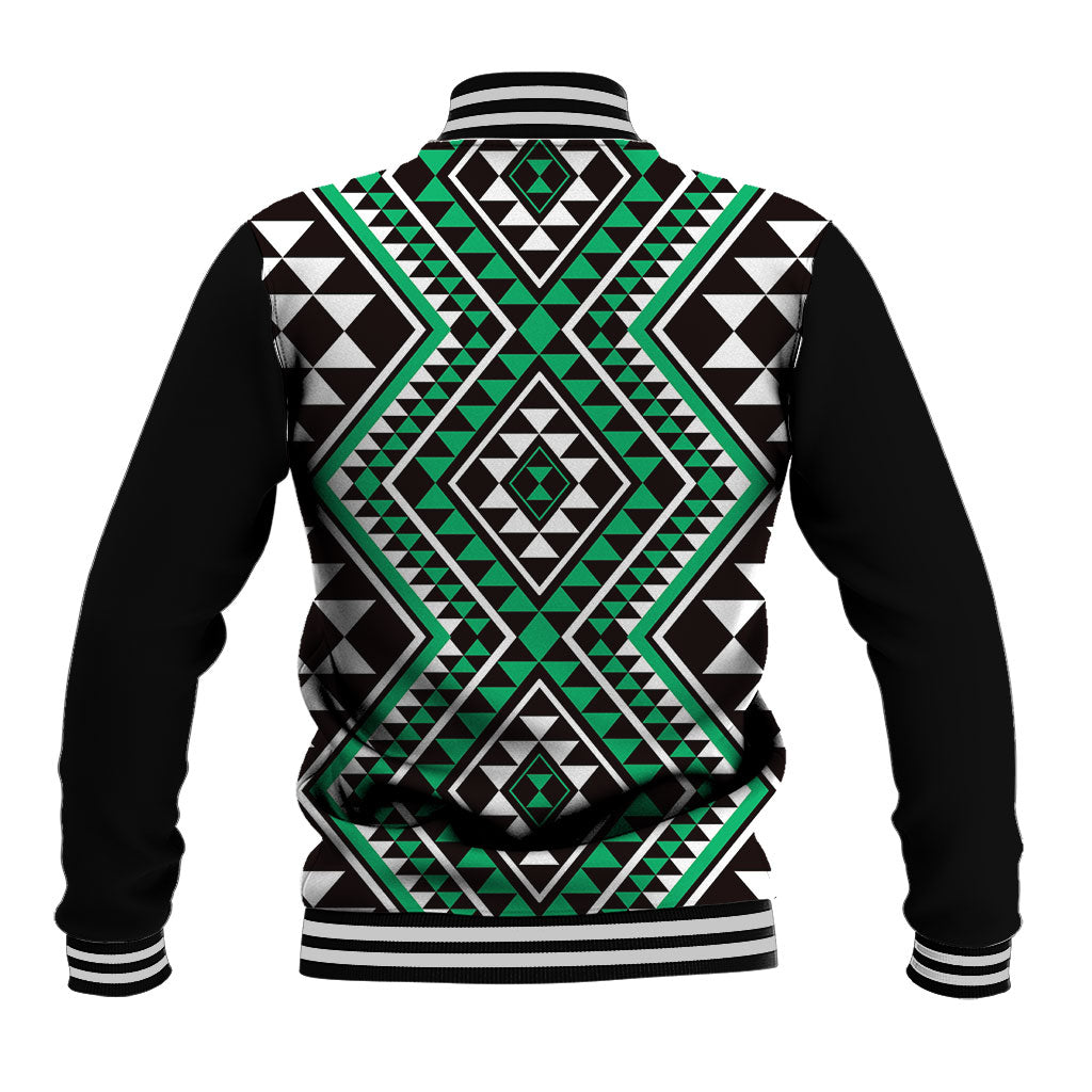 New Zealand Kakariki Taniko Motifs Baseball Jacket Maori Poi Dance Costume Inspired