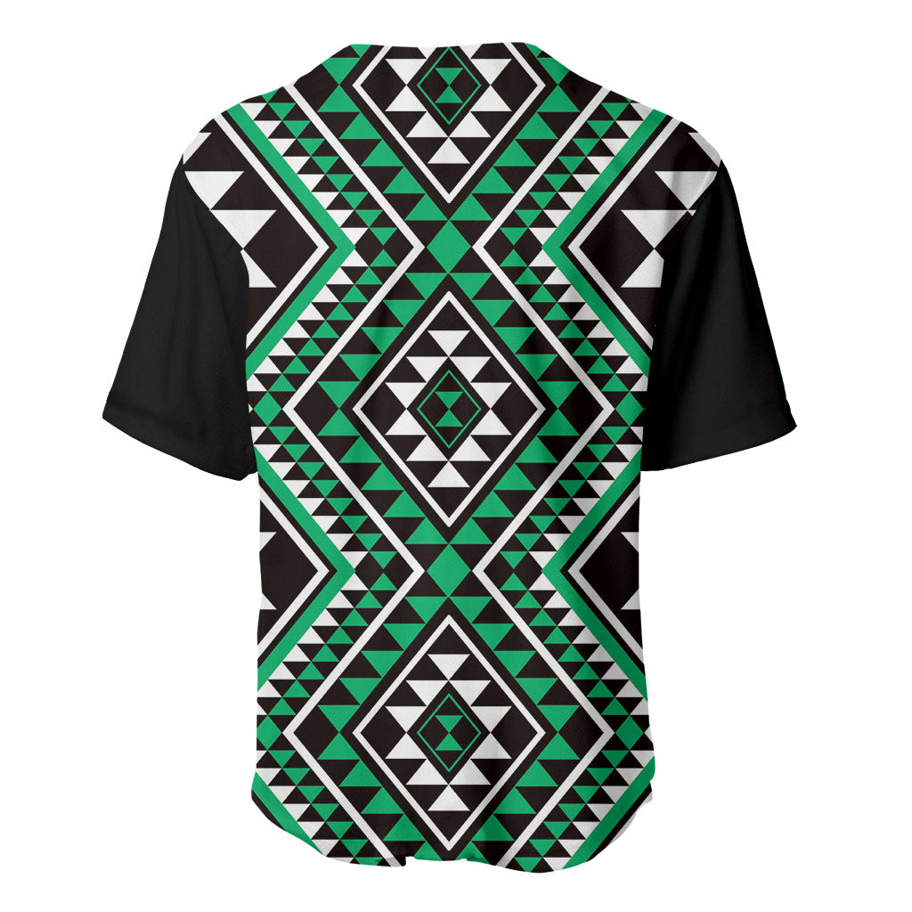 New Zealand Kakariki Taniko Motifs Baseball Jersey Maori Poi Dance Costume Inspired