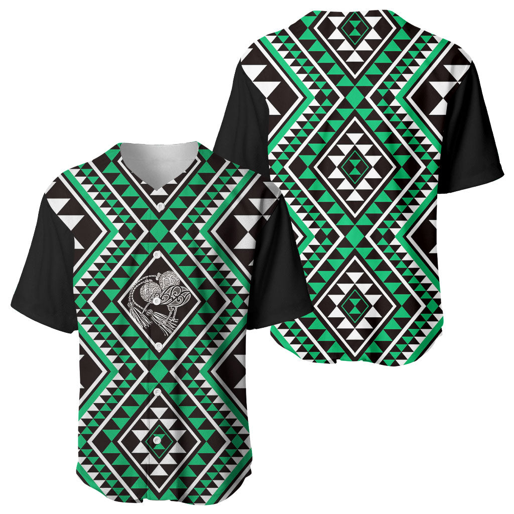 New Zealand Kakariki Taniko Motifs Baseball Jersey Maori Poi Dance Costume Inspired