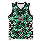 New Zealand Kakariki Taniko Motifs Basketball Jersey Maori Poi Dance Costume Inspired