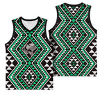 New Zealand Kakariki Taniko Motifs Basketball Jersey Maori Poi Dance Costume Inspired