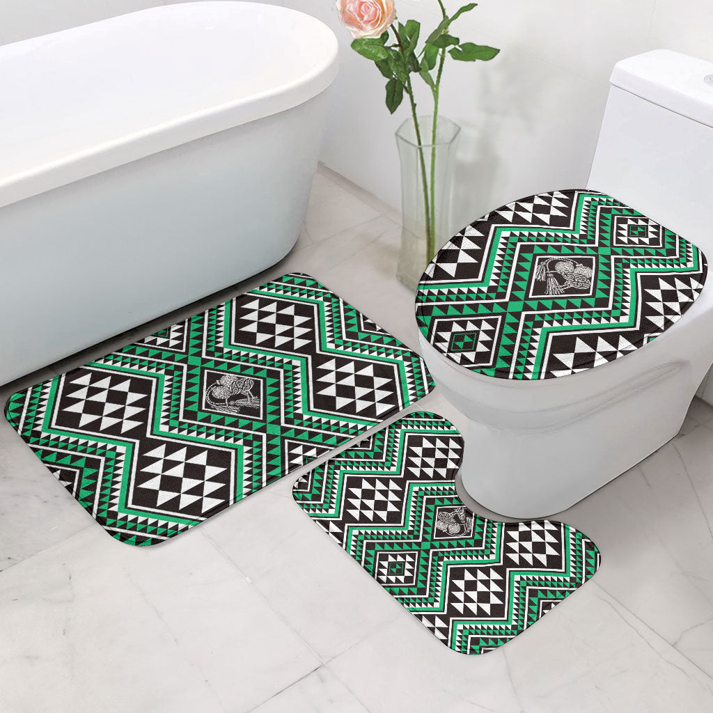 New Zealand Kakariki Taniko Motifs Bathroom Set Maori Poi Dance Costume Inspired