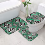 New Zealand Kakariki Taniko Motifs Bathroom Set Maori Poi Dance Costume Inspired