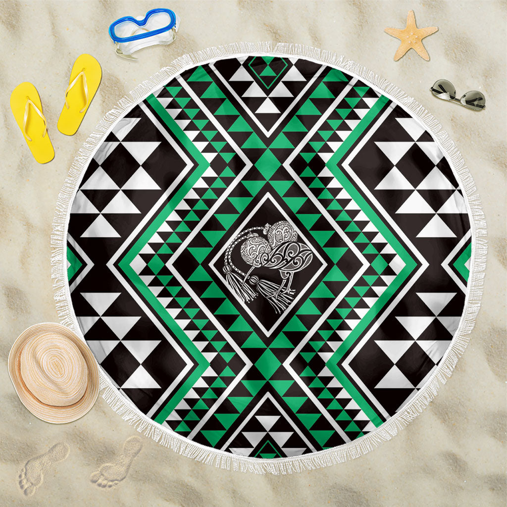 New Zealand Kakariki Taniko Motifs Beach Blanket Maori Poi Dance Costume Inspired