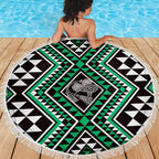 New Zealand Kakariki Taniko Motifs Beach Blanket Maori Poi Dance Costume Inspired