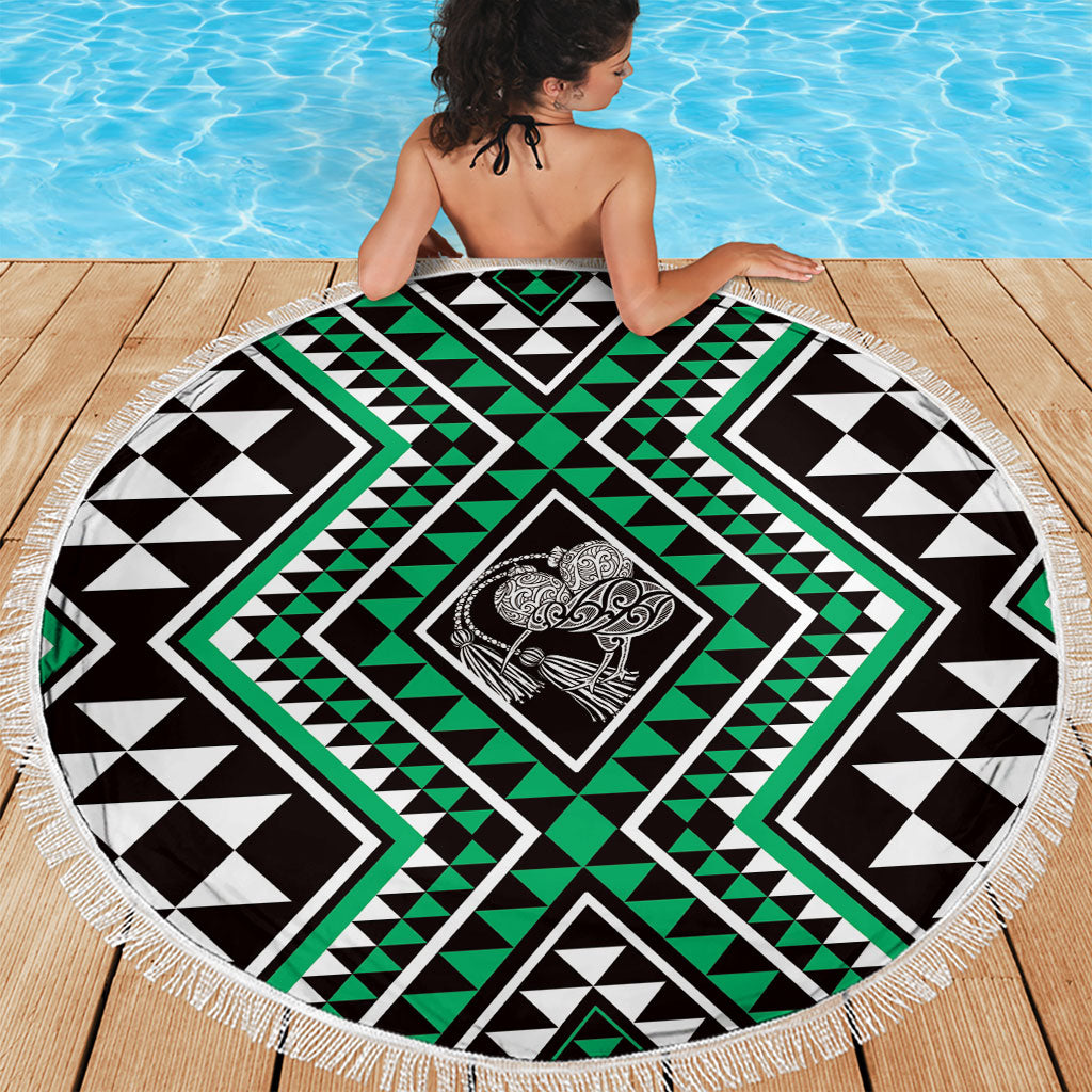 New Zealand Kakariki Taniko Motifs Beach Blanket Maori Poi Dance Costume Inspired