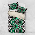 New Zealand Kakariki Taniko Motifs Bedding Set Maori Poi Dance Costume Inspired