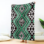 New Zealand Kakariki Taniko Motifs Blanket Maori Poi Dance Costume Inspired
