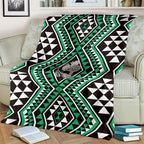 New Zealand Kakariki Taniko Motifs Blanket Maori Poi Dance Costume Inspired