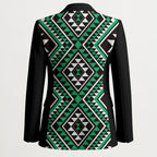 New Zealand Kakariki Taniko Motifs Blazer Maori Poi Dance Costume Inspired