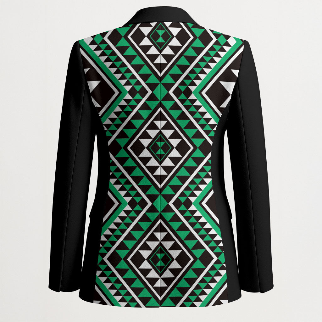 New Zealand Kakariki Taniko Motifs Blazer Maori Poi Dance Costume Inspired