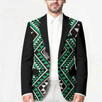 New Zealand Kakariki Taniko Motifs Blazer Maori Poi Dance Costume Inspired