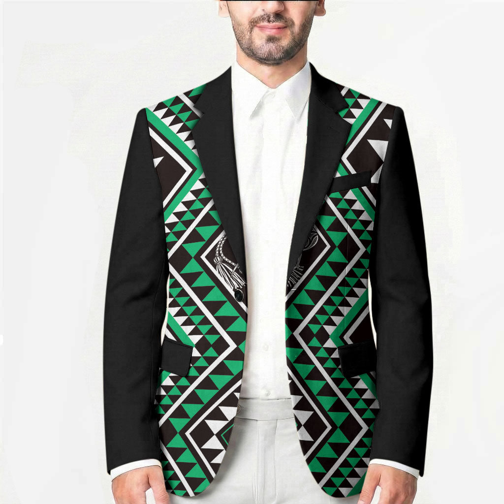 New Zealand Kakariki Taniko Motifs Blazer Maori Poi Dance Costume Inspired