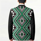 New Zealand Kakariki Taniko Motifs Blazer Maori Poi Dance Costume Inspired