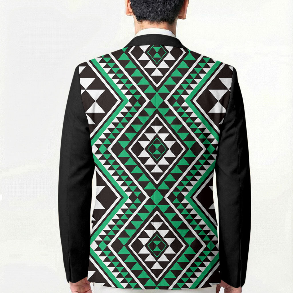 New Zealand Kakariki Taniko Motifs Blazer Maori Poi Dance Costume Inspired
