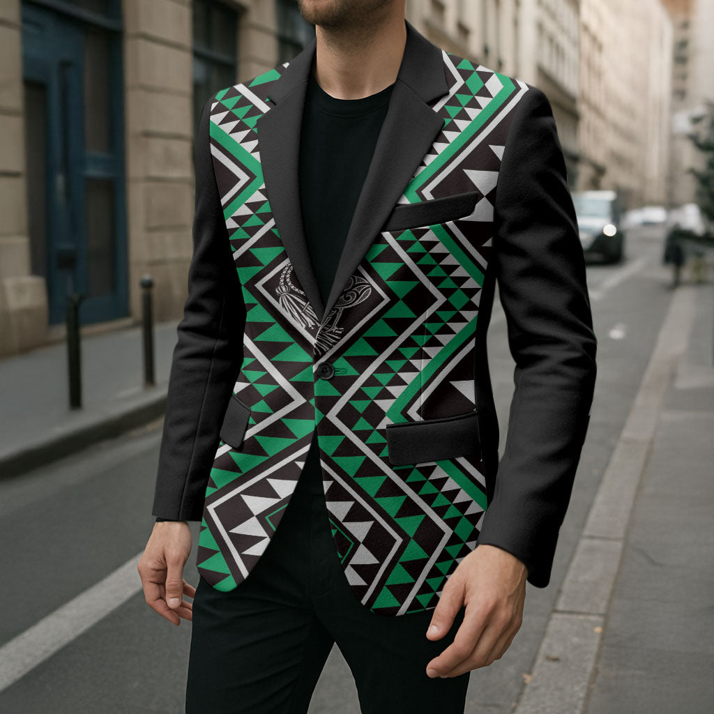 New Zealand Kakariki Taniko Motifs Blazer Maori Poi Dance Costume Inspired