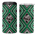 New Zealand Kakariki Taniko Motifs 4 in 1 Can Cooler Tumbler Maori Poi Dance Costume Inspired
