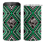 New Zealand Kakariki Taniko Motifs 4 in 1 Can Cooler Tumbler Maori Poi Dance Costume Inspired