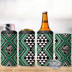 New Zealand Kakariki Taniko Motifs 4 in 1 Can Cooler Tumbler Maori Poi Dance Costume Inspired