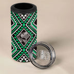New Zealand Kakariki Taniko Motifs 4 in 1 Can Cooler Tumbler Maori Poi Dance Costume Inspired