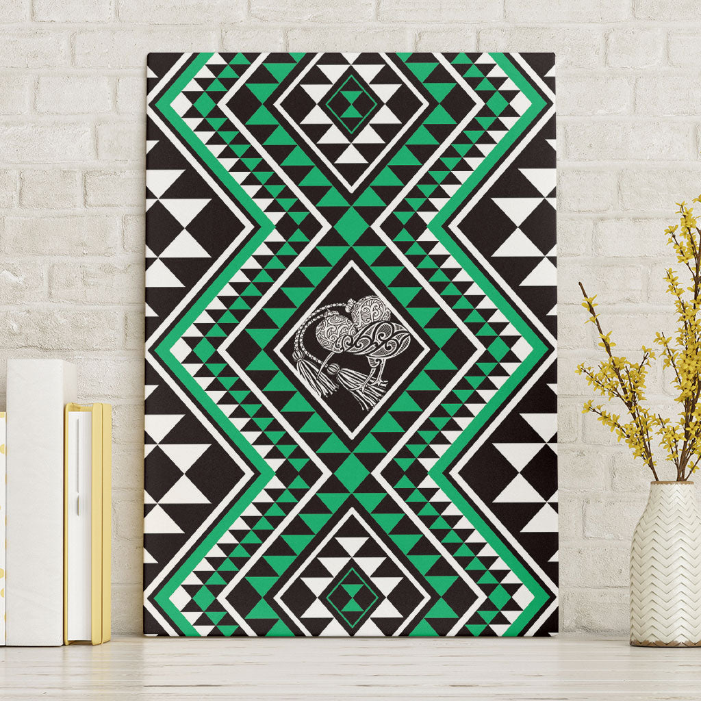 New Zealand Kakariki Taniko Motifs Canvas Wall Art Maori Poi Dance Costume Inspired