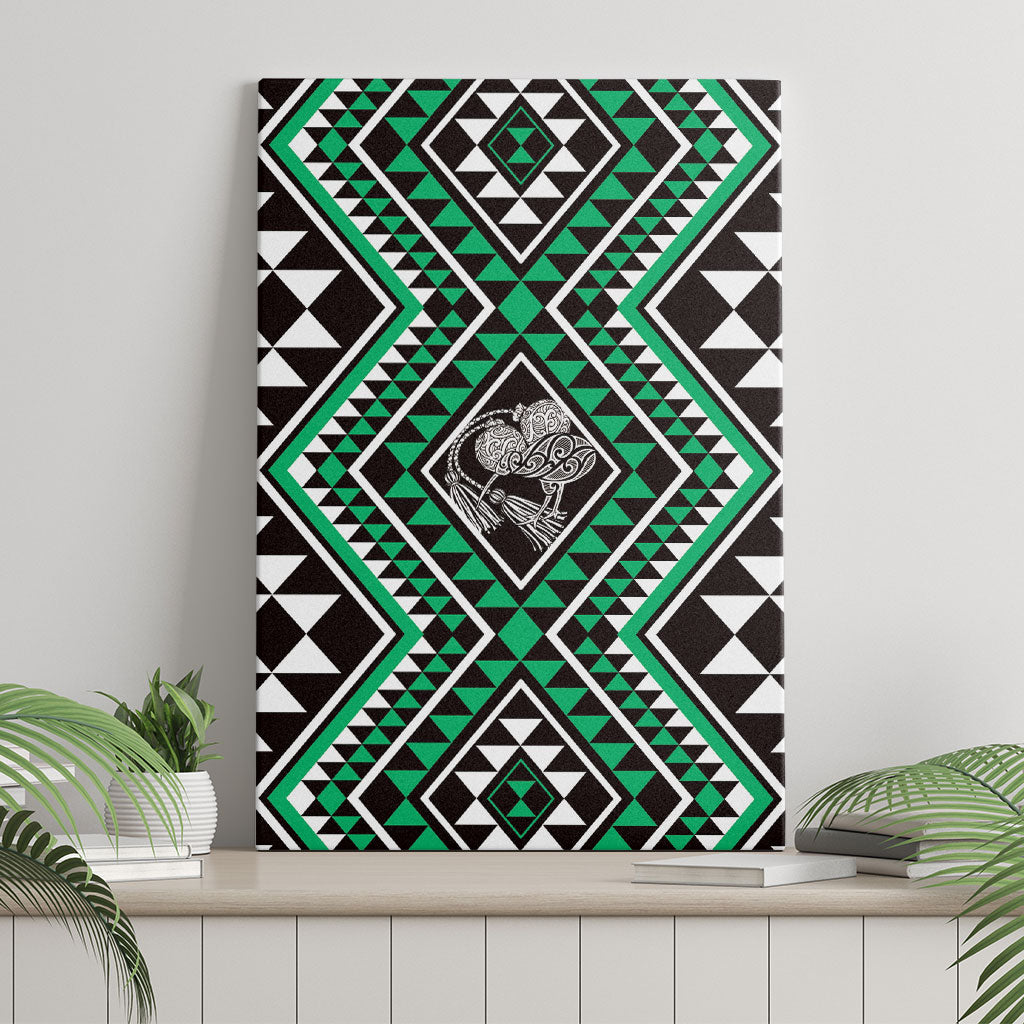 New Zealand Kakariki Taniko Motifs Canvas Wall Art Maori Poi Dance Costume Inspired