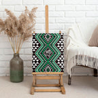 New Zealand Kakariki Taniko Motifs Canvas Wall Art Maori Poi Dance Costume Inspired