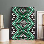 New Zealand Kakariki Taniko Motifs Canvas Wall Art Maori Poi Dance Costume Inspired