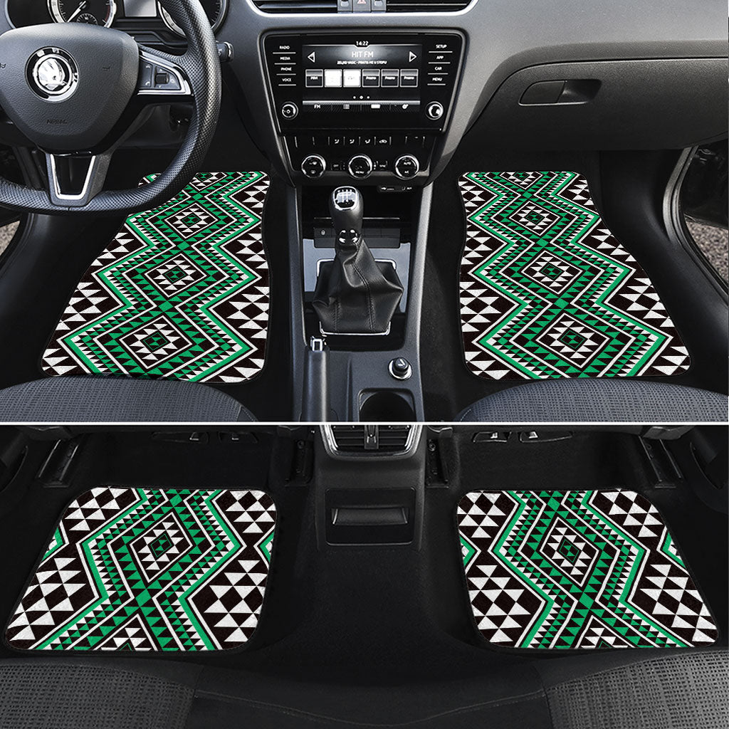 New Zealand Kakariki Taniko Motifs Car Mats Maori Poi Dance Costume Inspired