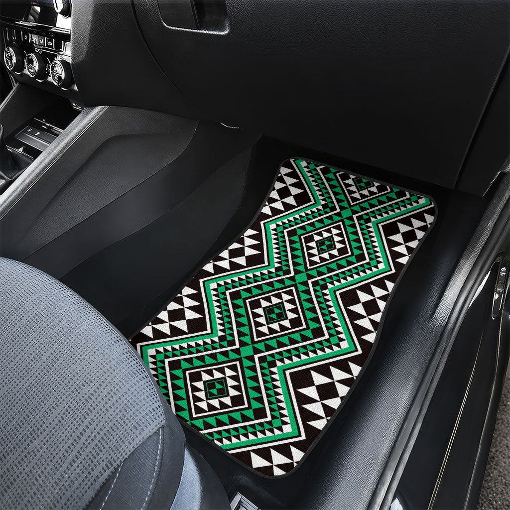 New Zealand Kakariki Taniko Motifs Car Mats Maori Poi Dance Costume Inspired