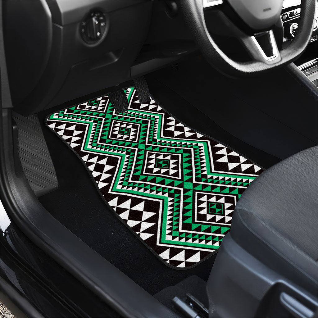 New Zealand Kakariki Taniko Motifs Car Mats Maori Poi Dance Costume Inspired
