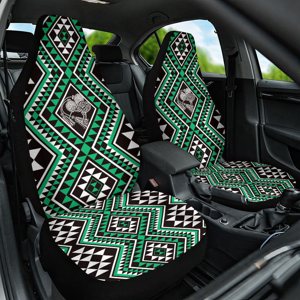 New Zealand Kakariki Taniko Motifs Car Seat Cover Maori Poi Dance Costume Inspired