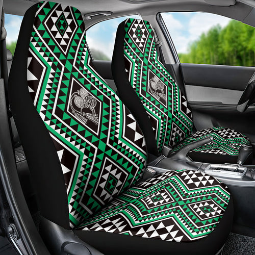New Zealand Kakariki Taniko Motifs Car Seat Cover Maori Poi Dance Costume Inspired