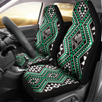 New Zealand Kakariki Taniko Motifs Car Seat Cover Maori Poi Dance Costume Inspired