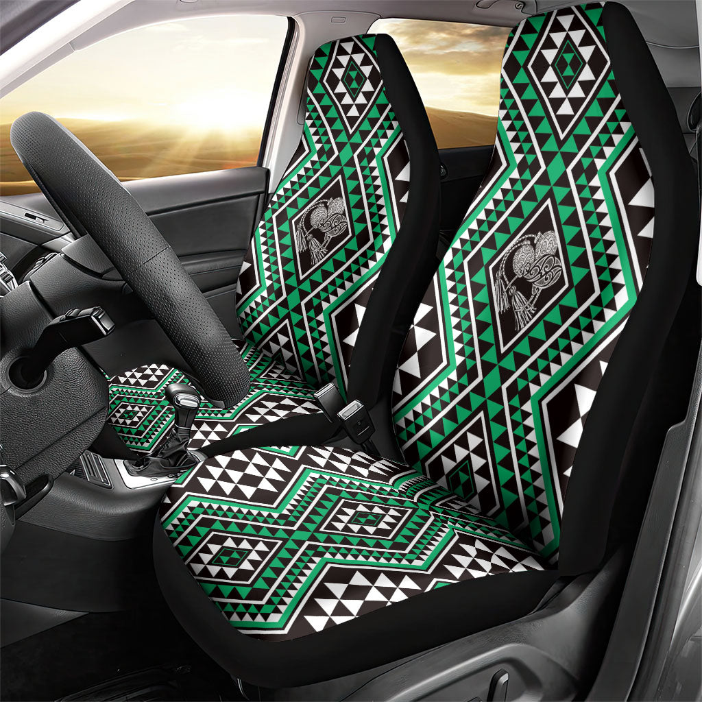 New Zealand Kakariki Taniko Motifs Car Seat Cover Maori Poi Dance Costume Inspired
