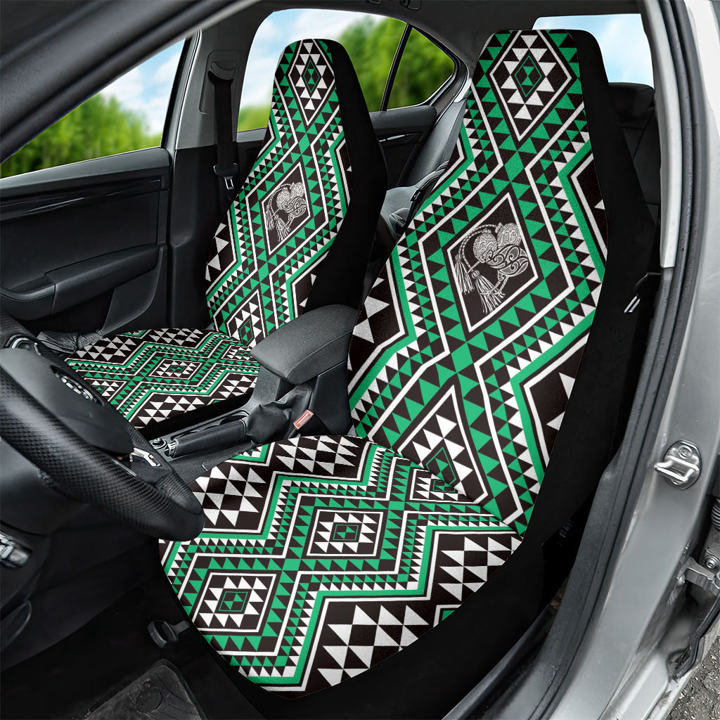 New Zealand Kakariki Taniko Motifs Car Seat Cover Maori Poi Dance Costume Inspired
