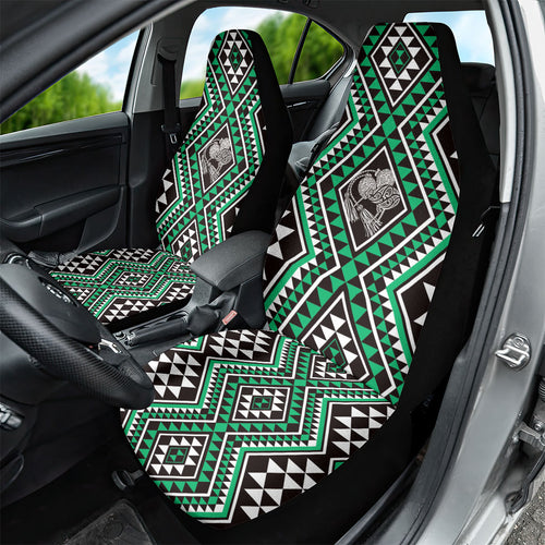 New Zealand Kakariki Taniko Motifs Car Seat Cover Maori Poi Dance Costume Inspired