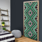 New Zealand Kakariki Taniko Motifs Door Cover Maori Poi Dance Costume Inspired
