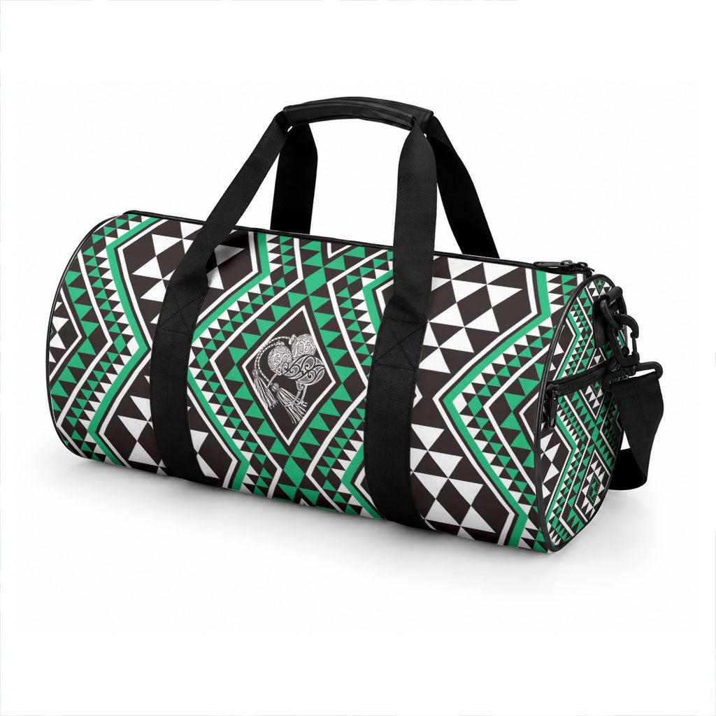 New Zealand Kakariki Taniko Motifs Duffle Bag Maori Poi Dance Costume Inspired