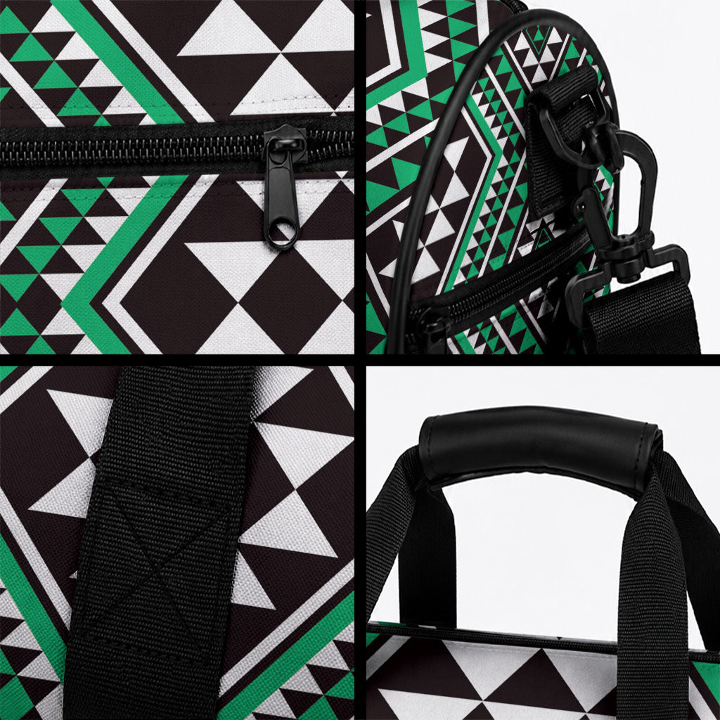 New Zealand Kakariki Taniko Motifs Duffle Bag Maori Poi Dance Costume Inspired