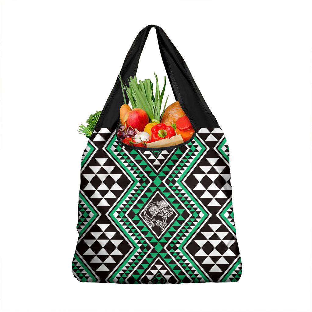 New Zealand Kakariki Taniko Motifs Grocery Bag Maori Poi Dance Costume Inspired