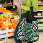 New Zealand Kakariki Taniko Motifs Grocery Bag Maori Poi Dance Costume Inspired